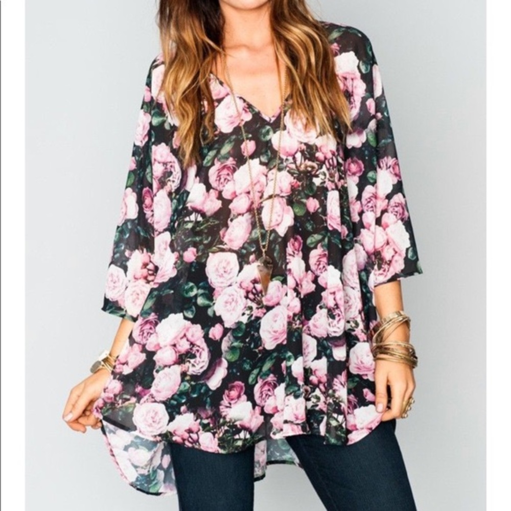 Show Me Your Mumu Diana Rose Shook Tunic Size S